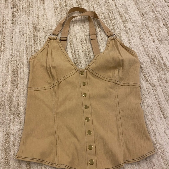 Free People Tan Bustier Bodysuit - Picture 1 of 2